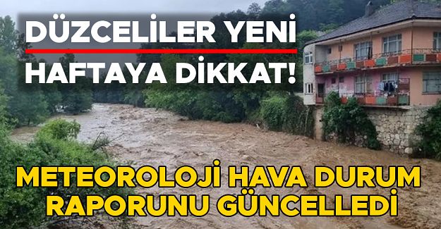 DÜZCE GENELİNDE SAĞANAK YAĞIŞLAR ETKİLİ OLACAK