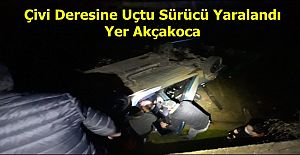 Akçakoca' da otomobil dereye uçtu bir ağır yaralı